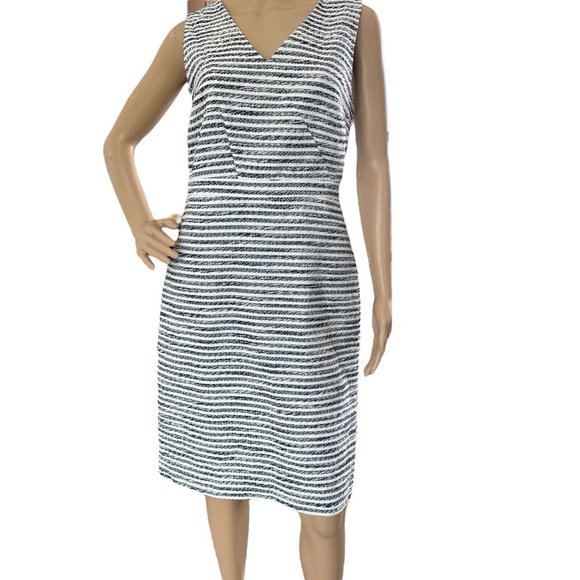 J. Crew Dresses & Skirts - J. Crew striped dress sleeveless blue and white size 6